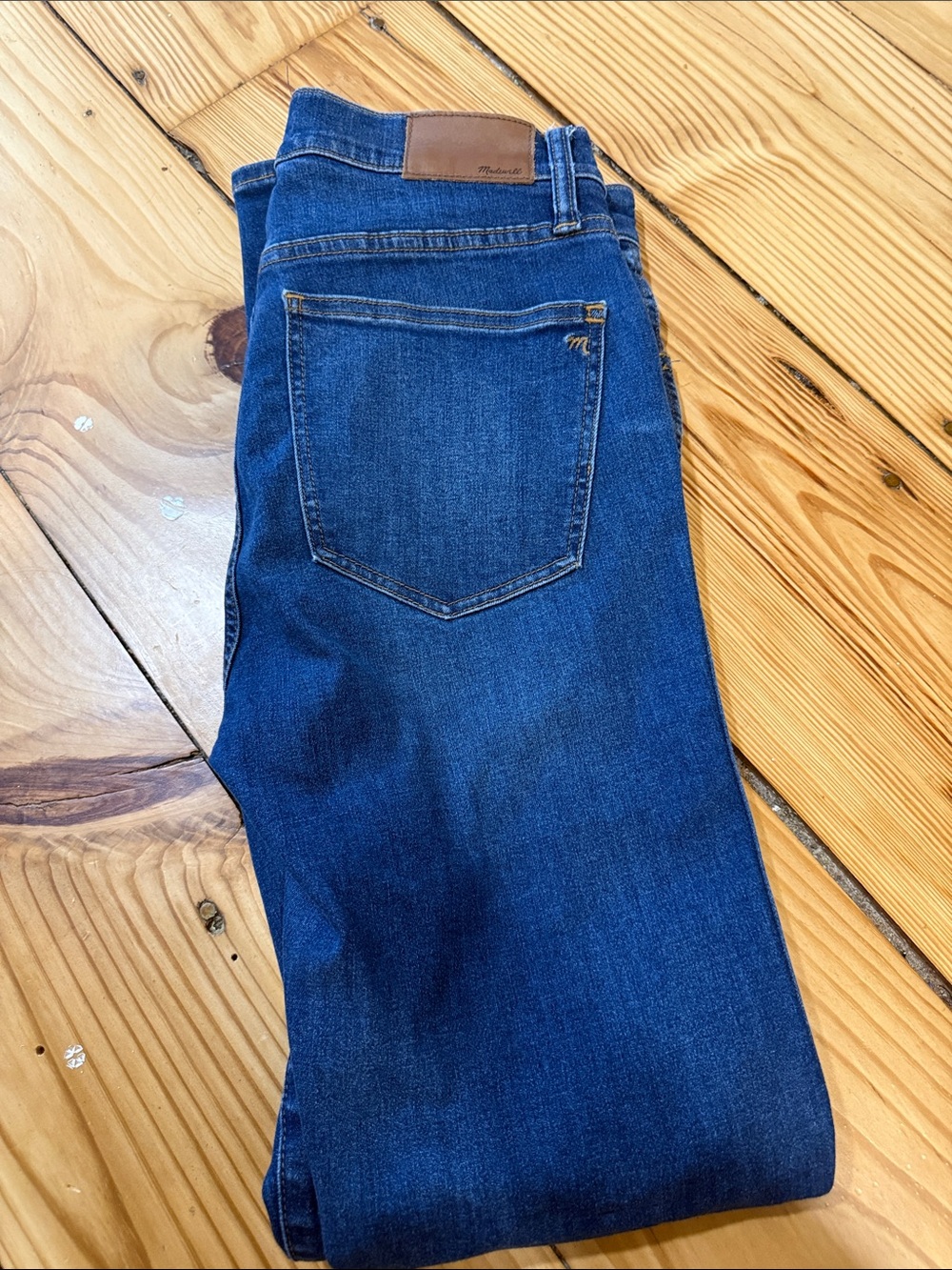 Madewell  Slim Straight Jeans in Deep Blue Denim
